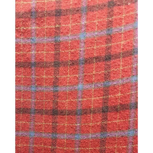 Laura Ashley Dress Womens Small Red Plaid Belted Vintage Prairie Cottagecore - Picture 6 of 13